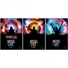 Тетрадь для нот 24л. А4 "Фирменный цвет", вертик., BG