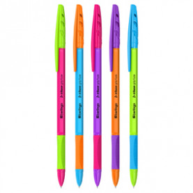 Ручка шариковая 0,7мм "Tribase grip ginger/fuze, ассорти, Berlingo