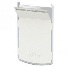 Бейдж вертикальный "ID 300", 55*85мм, светло-серый, без держателя, Berlingo 