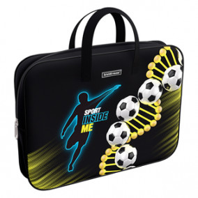 Папка с ручками A4+ на молнии Sport DNA, ткань, ErichKrause® 