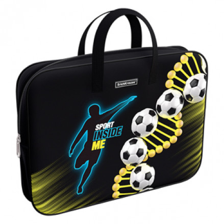 Папка с ручками A4+ на молнии Sport DNA, ткань, ErichKrause®