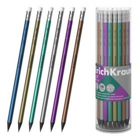 Карандаш ч/г Metallic, с ластиком, HD, EK