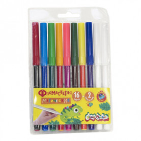 Фломастеры 16цв.+2 меняющие цвет, Магические, Каляка-Маляка