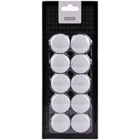 Магниты для досок 3см х 10шт, белые, OfficeSpace