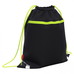 Мешок для обуви 50х41см "Black&Yellow", с карманом на молнии, ЕК