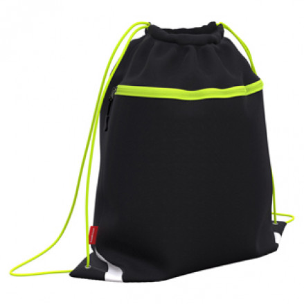 Мешок для обуви 50х41см "Black&Yellow", с карманом на молнии, ЕК