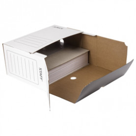 Короб архивный А4, 150мм, с клапаном, до 1400л, микрогофрокартон, Staff