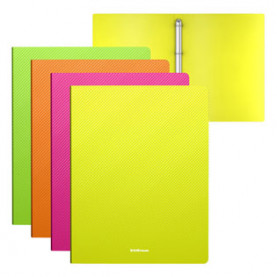 Папка 4 кольца А4, 24мм, Glance Neon, EK