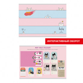 Альбом для рисования 40л А4 "DIY Collection. Кошки-Мышки", скрепка, Unnika Land