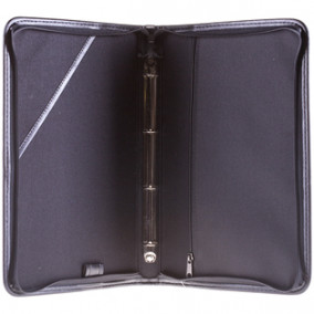 Папка деловая Verona. кожзам, на молнии, 4 кольца, Спейс