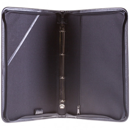 Папка деловая Verona. кожзам, на молнии, 4 кольца, Спейс