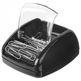 Скрепочница магнитная Brauberg со скрепками, роликовый механизм