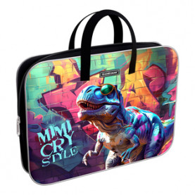 Папка с ручками A4+ на молнии Dino Art, ткань, ErichKrause® 