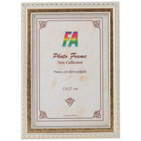 Фоторамка пластик FA 10х15 "Золото mix"с белым 