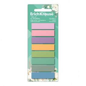 Закладки самокл. ErichKrause® Pastel Bloom, 12х45 мм, 160 листов, 8 цв., пластик